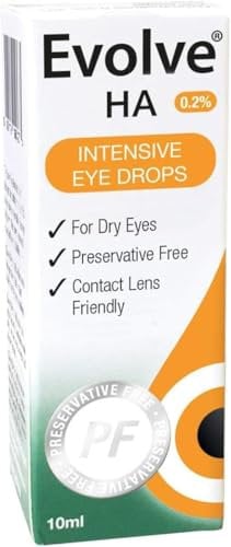 Evolve HA Twin Pack Eye Drops for Dry Eyes, Hyaluronic Acid 0.2% Hydrating Eye Drops, Preservative-Free Lubricant, Soothes Irritated, Tired Eyes, Contact Lens Friendly, Long-Lasting | SterlingSquare