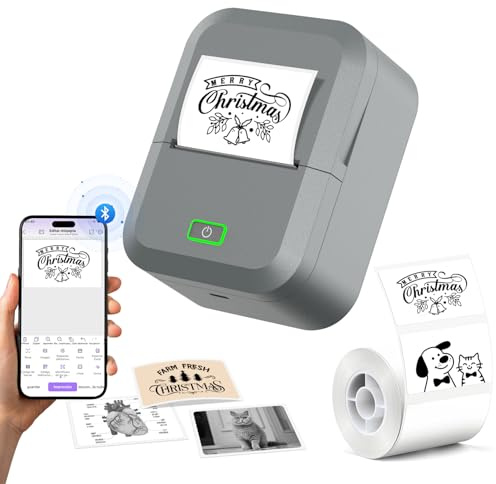 Ablemark M60 Etikettendrucker Bluetooth, 20–58 mm, 203 DPI, USB & App