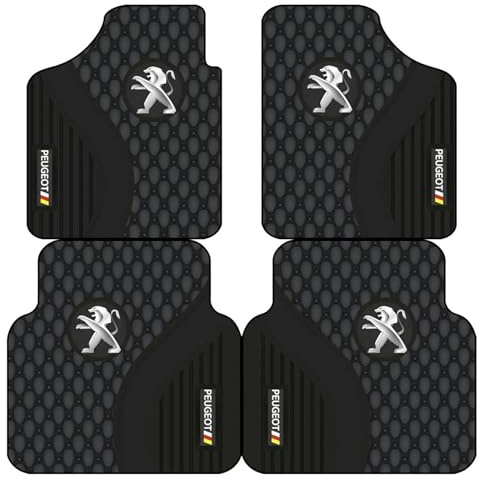 Auto Fußmatten Teppiche Allwetter, für Peugeot 107 108 206 207 207CC 208 Fussmatten Wasserdicht rutschfeste Bodenmatte Innenraum Automatte Zubehör