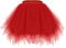 bridesmay Damen Tüll Rock Petticoat Unterrock Kurz Ballett Tutu 50er Rockabilly Tütü Mini Rock Karneval Kostüm Crinoline Rot Red L