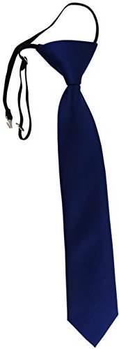 TigerTie Security Sicherheits Krawatte in marine Uni einfarbig - vorgebunden mit Gummizug in schwarz