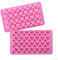Selecto Bake - 56 Mini Hearts Chocolate Silicone Mould Chocolate Pan Food Grade, Pink