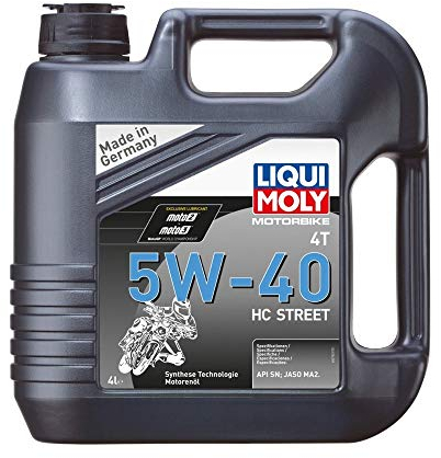 LIQUI MOLY Motorbike 4T 5W-40 HC Street | 4 L | Motorrad Synthesetechnologie Motoröl | Art.-Nr.: 20751
