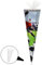 alles-meine.de GmbH Schultüte - Soccer - Fussball - Fußballspieler - 50 cm - rund - mit Tüllabschluß - Zuckertüte - mit/ohne Kunststoff Spitze - Markneukirchen - für Jungen..