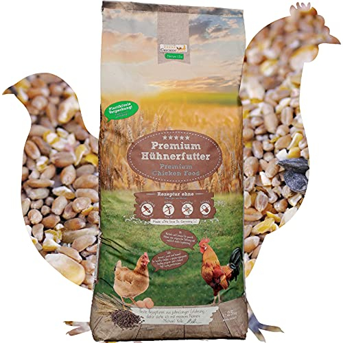 ChickenGold Hühnerfutter - 25kg, Körnermix - ohne Gentechnik - Körnerfutter - Mais, Weizen, Gerste, Muschelschrot