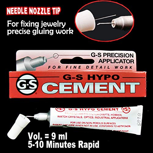 Smilikee 9 ml Zementkleber mit Nadelspitze für Schmuck, Kristalle und Strasssteine