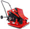 CROSSFER Rüttelplatte RPV-29465 Bodenverdichter 6,5PS Verdichtungstiefe 35 cm Gewicht 111 Kg inkl. Gummimatte und Fahrwerk
