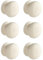 Hiatt Hardware - Ceramic Cabinet Drawer Knob - Round - 30mm - Pack 6 - Ivory Finish - Fixings Included