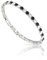 inSCINTILLE Tennisarmband Damen und Herren Armband Unisex mit Zirkonen und Verstellbarer Schnappverschluss (Größe der Steine: 0,15 Cm, Silberne Kette - Schwarzer weißer Stein)