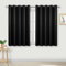 DWCN Black Blackout Curtains for Bedroom - Thermal Insulated Energy Saving Eyelet Window Curtains for Living Room 66 x 54 inch Length, 2 Panels