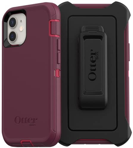 OtterBox Defender Screenless Series Case & Holster for iPhone 12 Mini (ONLY) Non-Retail Packaging - Berry Potion
