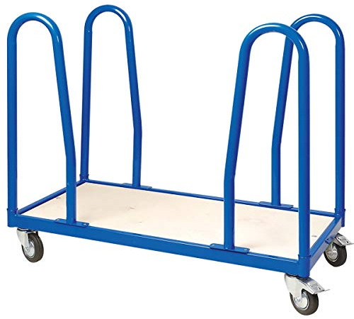 BRB Rungenwagen mit 4 Bügeln, LxBxH 1000x500x865 mm, 4 Lenkrollen, 2 mit Feststellbremse, Tragkraft 250 kg