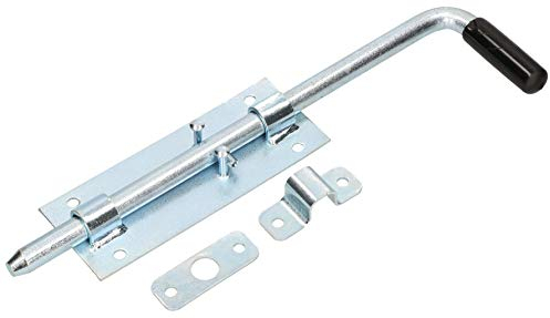 KOTARBAU® Verrou de porte de garage galvanisé argenté avec poignée en caoutchouc 320 mm