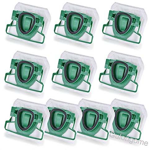 Gulongome 10 sacchetti per aspirapolvere adatti al filtro Vorwerk Kobold VK200 FP200, micro pile a 5 strati di alta qualità per chi soffre di allergie, ideali per Vorwerk VK200