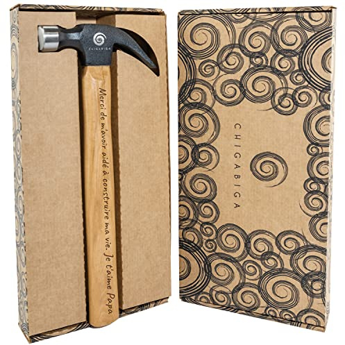 Marteau gravé personnalisé, cadeau original pour homme, fête des pères, Noël, grand-père, petit copain, anniversaires, (Merci de m'avoir aidé à construire ma vie. Je t'aime Papa)