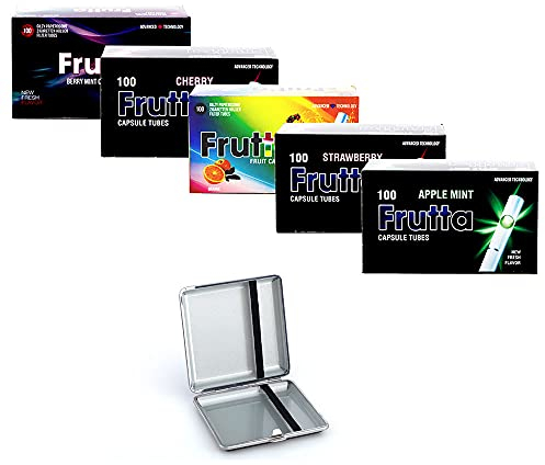 Frutta Click Hülsen mit Geschmack - Alle Sorten Mix, 500 Hülsen Probier Paket inkl. gratis Etui