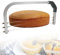 Cortador de tartas, de acero inoxidable con alambre de sierra, cortador de base de tartas, sierra de base para tartas para cortar de forma uniforme los fondos de tarta.