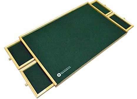 All Jigsaw Puzzles - Luxuriöser, großer Holz-Puzzletisch für bis zu 1500 Puzzleteile – 80 cm x 53 cm – rutschfeste Filz-Oberfläche, integrierte Schubladen, tragbares Design, personalisierbar
