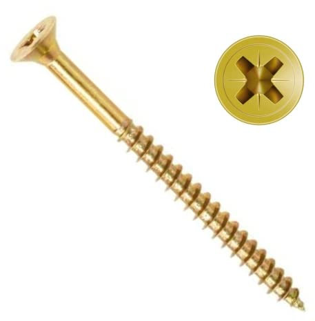 Tirafondo Avalon Pozidrive cabeza Avellanada, estrella de acero, (caja de 200 unidades, 5 x 70 mm)