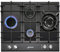 Kaiser Grand Chef Gas Hob | 60cm Gas-Powered 4 Burner Cooktop (Black)
