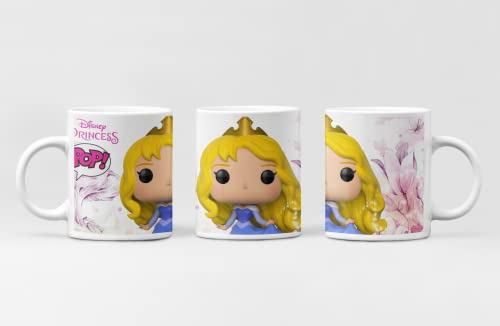 Tazza Principesse Disnei Aurora. Ceramica. Regalo originale.