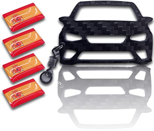 FORTILLO Llavero de fibra de carbono hecho a mano compatible con Seat Ibiza, 2017+ | 6f/Kj1, M