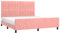 vidaXL Cadre de Lit avec Tête de Lit Sommier à Lattes Lit Rembourré Cadre à Lattes Lit Double Adulte Meuble de Chambre Rose 160x200 cm Velours