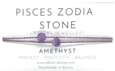 Zodiac Crystal Bracelet - Star Sign Crystal Bracelet - Natural Gemstone Zodiac Bracelet (Pisces)