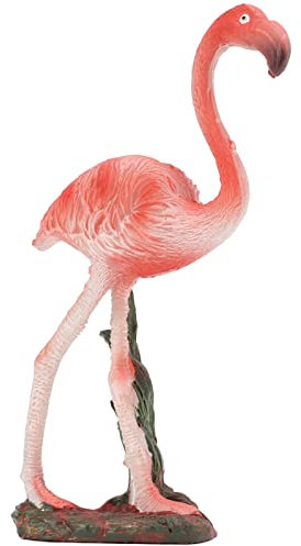 JYCRA Lebendige Flamingo-Statue, Elegante Rosafarbene Flamingo-Verzierung für Regal-Schreibtisch-Dekoration, Flamingo-Verzierung für Gartenhaus-Bauernhäuser