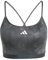 adidas Women's Aeroreact Training Essentials Light Support Tie-Dye Flower-Print Bra Sport-BH, Grey Five/Carbon, L A-B