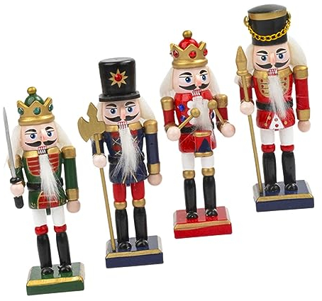 Abaodam 4 Stück Nussknacker-weihnachtsdekoration Nussknacker-baumspitze Nussknacker-Puppen Nussknacker-Ballett-weihnachtsdekoration Nussknacker-Dekorationen Modell Soldatenpuppe