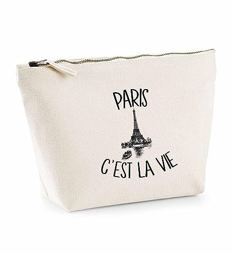 Trousse Paris C'est la Vie | Pochette Toilette Maquillage Idée Sac Cadeau