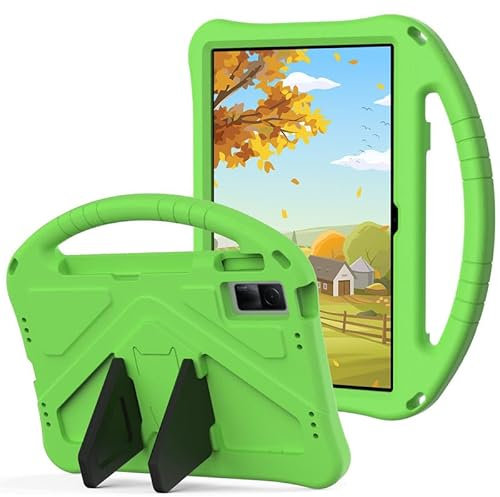 Nikaque Funda infantil para tablet Xiaomi Redmi Pad 6/Pad 6 Pro de 11 pulgadas (2023), apta para niños, asa con soporte, duradera, ligera, a prueba de golpes, color verde