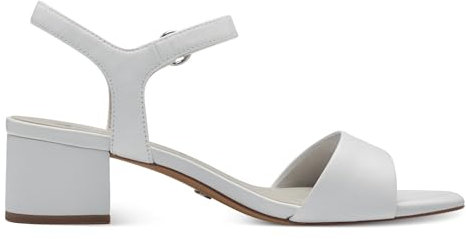 Tamaris Damen Sandaletten, Frauen Sandalen,Freizeitschuhe,offene Schuhe,Strandschuhe,Riemchensandalen,elegant,Leichter Absatz,White,38 EU