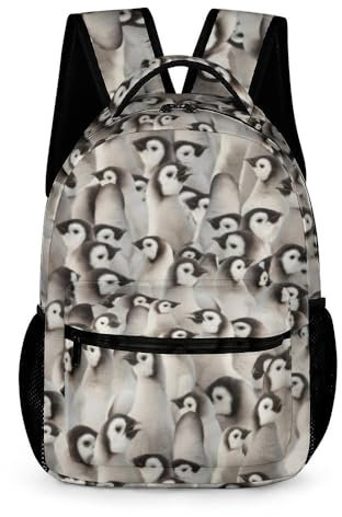 GNEW Niedlicher Rucksack für Kinder, Mädchen, Jungen, Kawaii-Kinderrucksack für Schule und Reisen, Grundschultasche, 40,6 cm, pinguin, Einheitsgröße, Tagesrucksäcke
