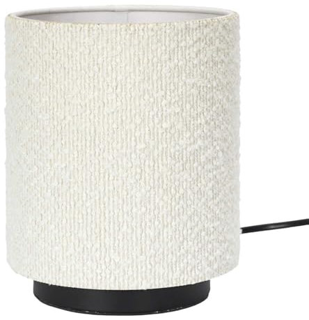 Home Deco Factory, LA0089, Table lamp with Looped Shade, elegant and modern Design, Soft and warm Lighting, ideal for Living Room or Bedroom, Easy to Maintain, Black and White, 30 cm