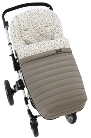 Saco Silla de Paseo Universal Rosy Fuentes- Saco Carrito Bebé - Funda de silla de paseo - Equipado para ser Ajustado perfectamente -Gris claro