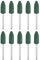 sourcing map 10pcs Rubber Polishing Bits, Rotary Buffing Bits with 8mm (5/16-inch) Mounted Conic Head, 3mm (1/8-inch) Shank, for Metal, Jewelry, Stone, Rock Grinding, Green