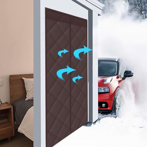 Rideau Thermique Porte Isolant 290 x 255 cm Anti Froid, Obscurcissement, Insonorisation, Sans Perçage Rideau Phonique Porte, Rideau Porte Entrée pour Chambre/Restaurant, D