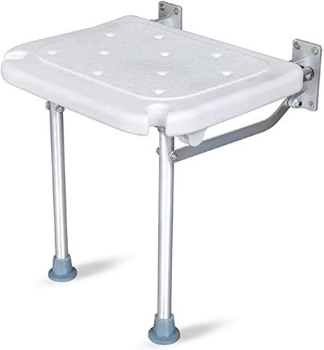 Folding Shower Seat for Seniors Wall Mounted Shower Chair with Back and Arms Foldable Bath Stool for Elderly and Disabled