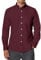 siliteelon Men's Oxford Shirt Long Sleeve Smart Casual Plain Regualr Fit Button Down Shirts with Pockt Burgundy M