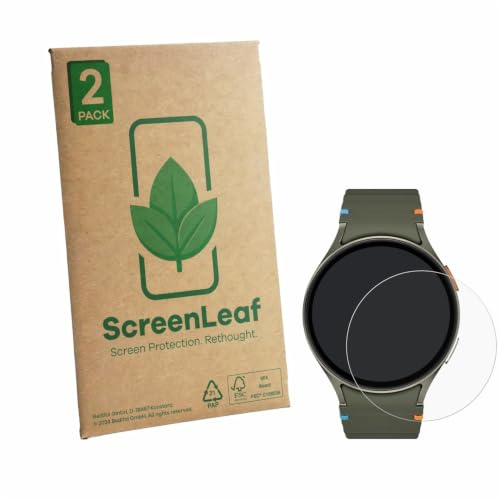 ScreenLeaf Schutzfolie für Samsung Galaxy Watch 7 | (44 mm) 2 Stück Transparenter Displayschutz Made in Germany Klare Displayschutz-Folie Kratzfest
