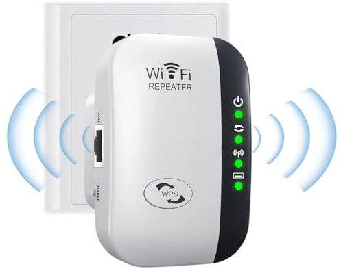 OHVBAEON WiFi Extender,2.4GHz Powerful WiFi Booster for Home,Long Range WiFi Repeater up to 300Mbps broadband booster,Wireless Internet Repeater with Ethernet Port Access Point WPS 1-Key Setup