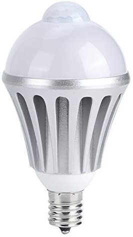 Bulbi del Sensore di Movimento, E17 AC85-265V 9W Daylight Outdoor Auto On Off Moving Retector Lights per Esterno, Portico, Garage, Patio (Bianco caldo)