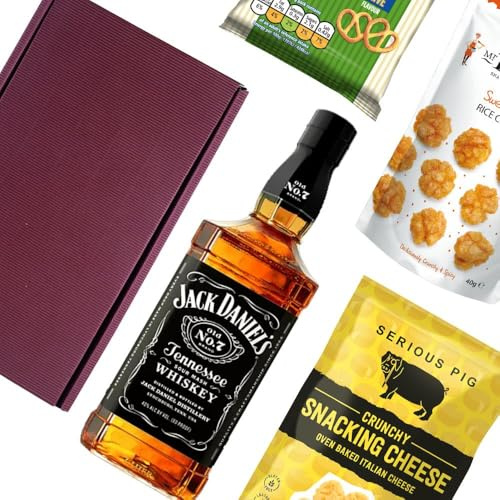 Jack Daniels Original Old No. 7 Whisky Nibbles Hamper 70cl 40% abv