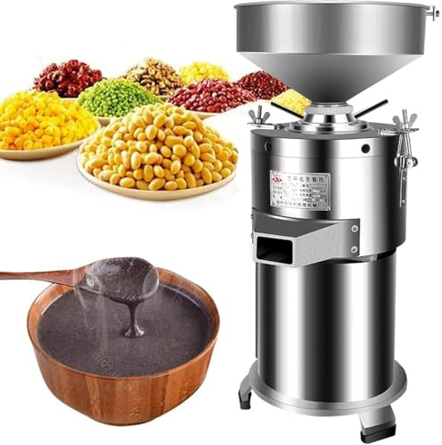 FLNOZAMZ Machine électrique à Beurre de cacahuète, Moulin à Noix de Sauce au sésame, broyeur Automatique en Acier Inoxydable, pour arachide, Noix et sésame