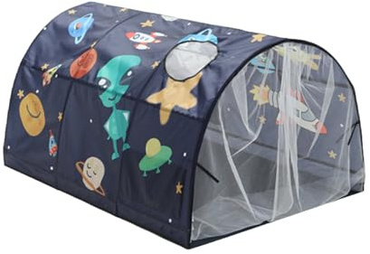Zanthicia Spieltunnel Sinneszelt für Autismus mit Flaggenvorhängen Indoor Dream Tunnel Spielhaus für Jungen Mädchen Spielzelte für Jungen, A