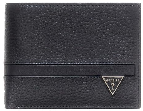 GUESS Leder Geldbörse Monaco Bifold Wallet Black schwarz