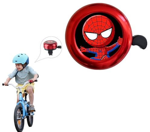 dellyy Campanello Bici Bambino, Campanello Bici Bambina, Campanello per Bicicletta, Accessori Bici Bambina, Accessori Bici Bambino, Trombetta Bici Bambino (Spider)