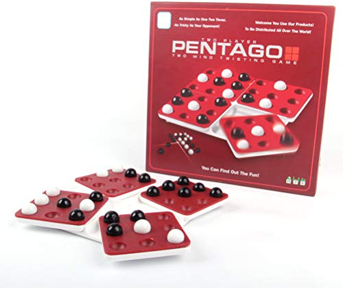 Sxhlseller Pentago Board Game, Strategy Board Game Classic, Word Chess, With 2 Player Mode For Kids Age 8 And Above (Colorful)